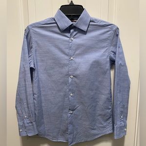 Michael Kors button down long sleeve boys shirt size 12 blue